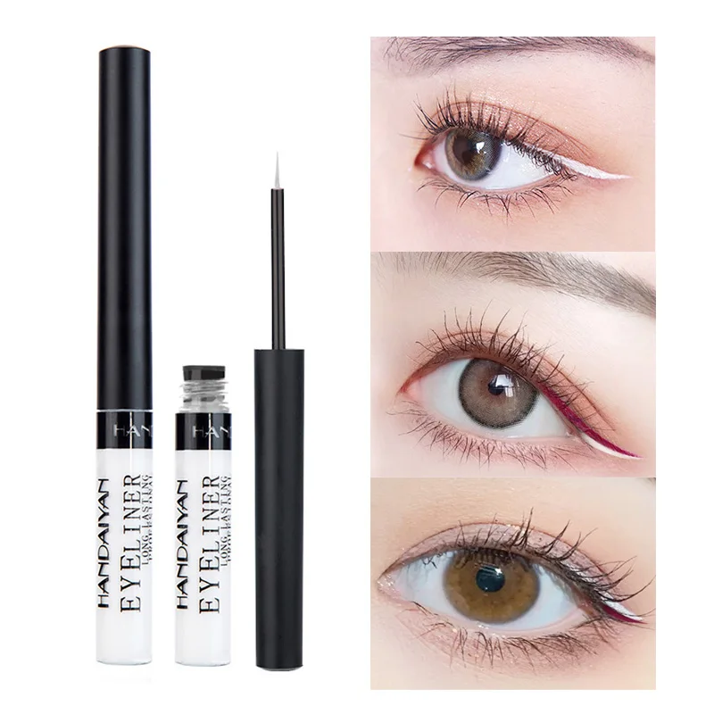 White Waterproof Matte Eyeliner Pen Makeup Smooth Purple Pink Liquid Eye Liner Pencil Long-Lasting Fast-Dry Eyelid Drawing Color
White Waterproof Matte Eyeliner Pen Makeup Smooth Purple Pink Liquid Eye Liner Pencil Long-Lasting Fast-Dry Eyelid Drawing Color