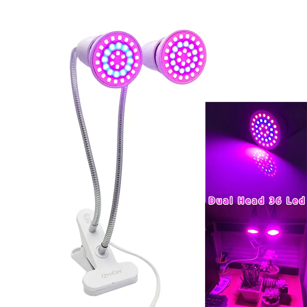 New in Head 36 LED Plant Grow Light Red Blue Lamp growing E27 clip holder For flower indoor greenhouse Hydroponic Veg System EU
New in Head 36 LED Plant Grow Light Red Blue Lamp growing E27 clip holder For flower indoor greenhouse Hydroponic Veg System EU