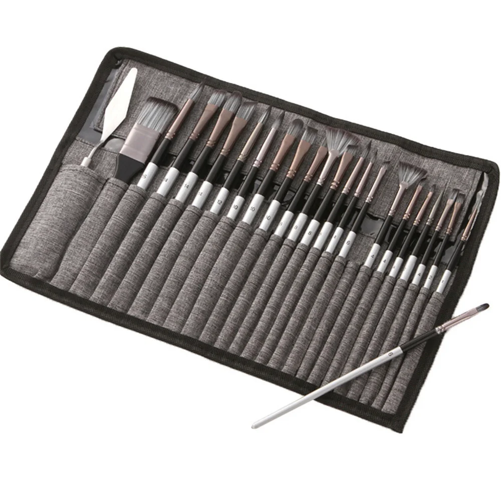 New 24 Pcs/Set Nylon Hair Wooden Handle Watercolor Paint Brush Pen Scrubbing Scraper Acrylic Painting Art Paint Brushes Supplies
New 24 Pcs/Set Nylon Hair Wooden Handle Watercolor Paint Brush Pen Scrubbing Scraper Acrylic Painting Art Paint Brushes Supplies