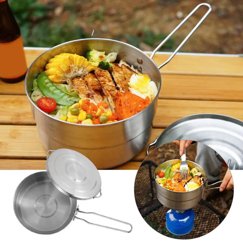Large Capacity Camping Outdoor Anti Scald Bento Pot Cookware Stainless Steel Pot Kitchenware
Large Capacity Camping Outdoor Anti Scald Bento Pot Cookware Stainless Steel Pot Kitchenware