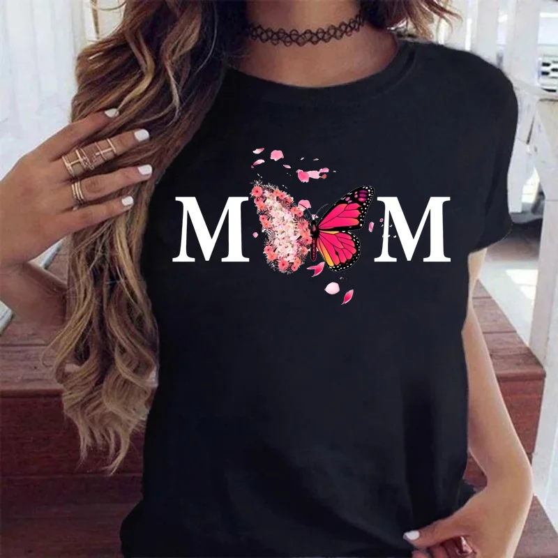 Summer Woman Butterfly MOM Print T Shirt Harajuku 90s Girl Kawaii Women Tshirts Casual O-neck Short Sleeve Top Tee Drop Ship
Summer Woman Butterfly MOM Print T Shirt Harajuku 90s Girl Kawaii Women Tshirts Casual O-neck Short Sleeve Top Tee Drop Ship
