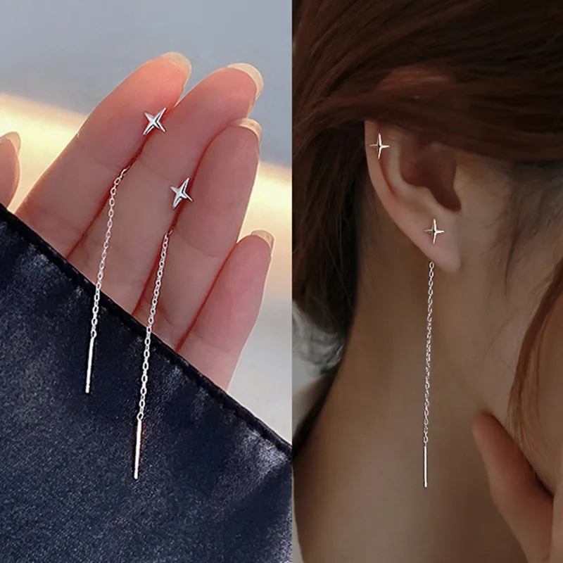 Trend Long Wire Tassel Thread Chain Climb Star Heart Beads Pendants Drop Earrings Women's Straight Hanging Earings Jewelry 2022
Trend Long Wire Tassel Thread Chain Climb Star Heart Beads Pendants Drop Earrings Women's Straight Hanging Earings Jewelry 2022