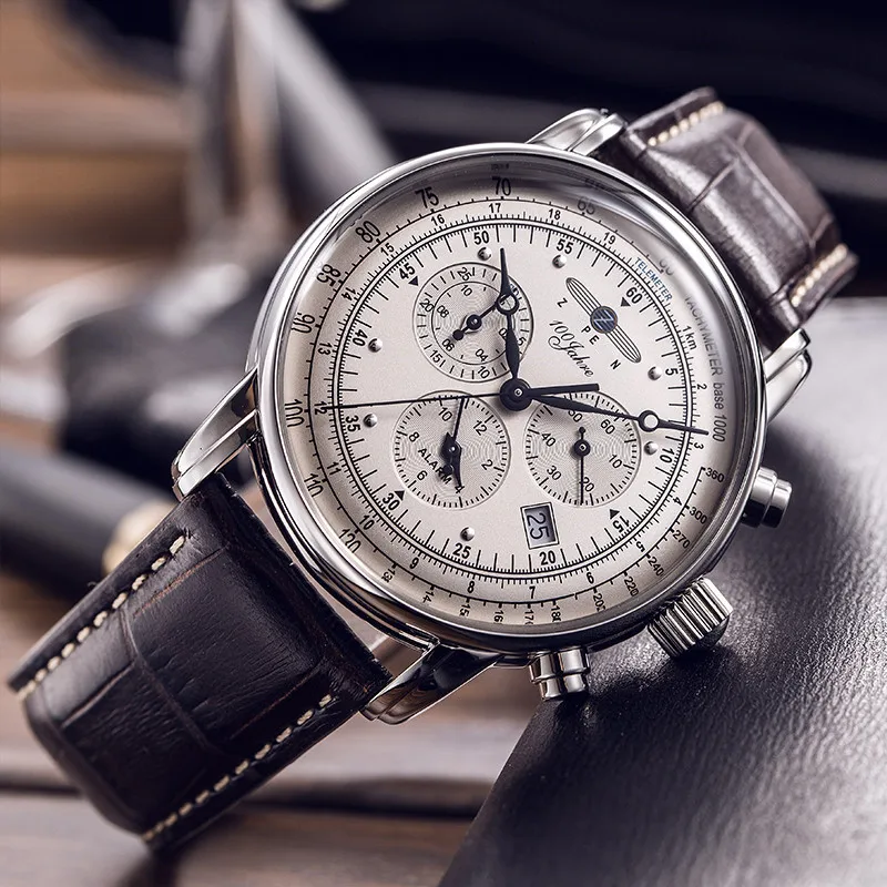 Hot Sale New Zeppelin Watch Fashion Three Eyes Running Second Multifunctional Chronograph Top Leather Business Quartz Watch
Hot Sale New Zeppelin Watch Fashion Three Eyes Running Second Multifunctional Chronograph Top Leather Business Quartz Watch