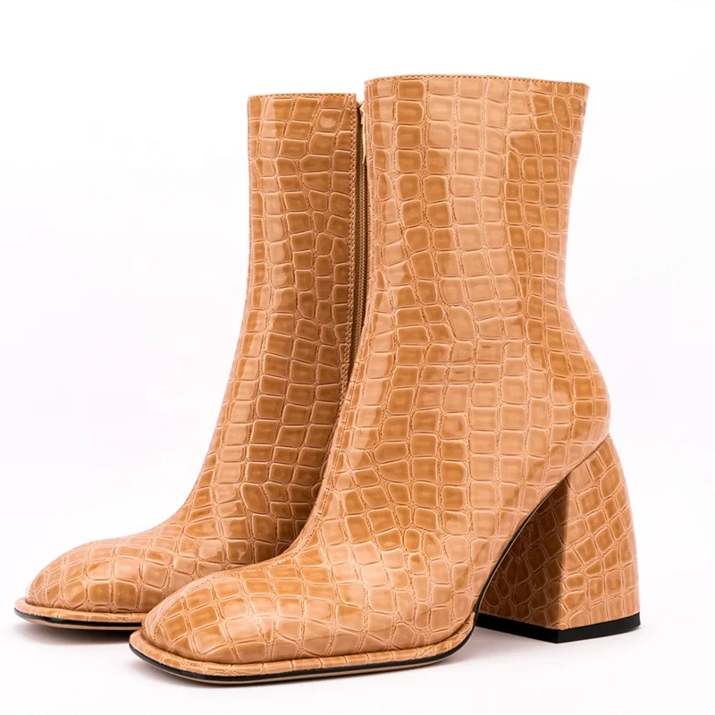 Winter Red Fashion Ankle Boots Square Toe Crocodile Print Side Zip High Chunky Heel Short Boots for Girls Women Size 43
Winter Red Fashion Ankle Boots Square Toe Crocodile Print Side Zip High Chunky Heel Short Boots for Girls Women Size 43
