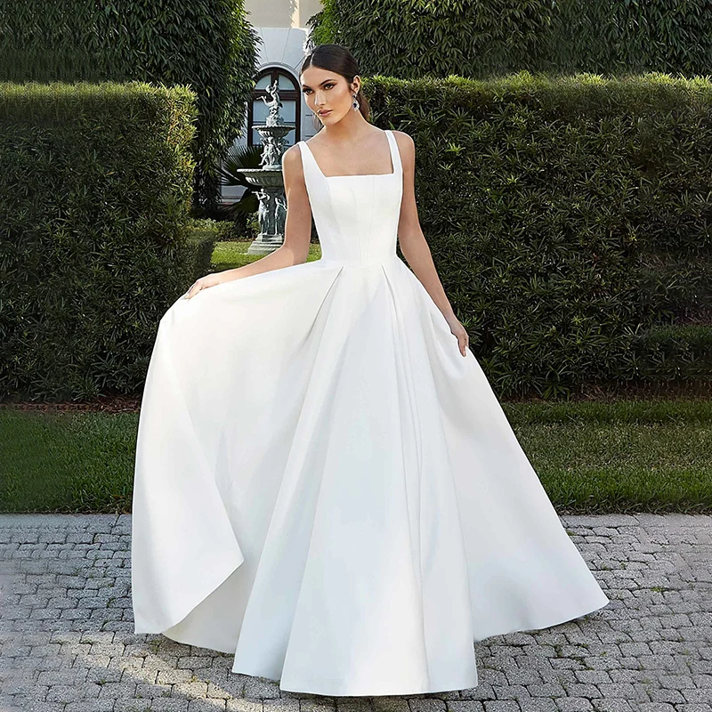 Fashion Strapless Boho A-Line Wedding Dresses Spaghetti Straps Sleeveless Bridal Gowns Custom Made
Fashion Strapless Boho A-Line Wedding Dresses Spaghetti Straps Sleeveless Bridal Gowns Custom Made