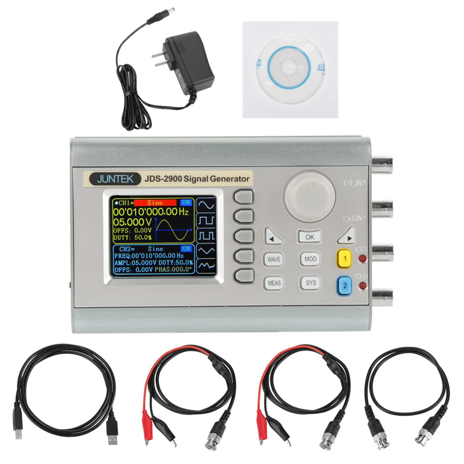 JDS2900 DDS Signal Generator Counter Digital Control Sine Frequency AC100-240V (60MHz US Plug) Signal Signal Signal Signal
JDS2900 DDS Signal Generator Counter Digital Control Sine Frequency AC100-240V (60MHz US Plug) Signal Signal Signal Signal