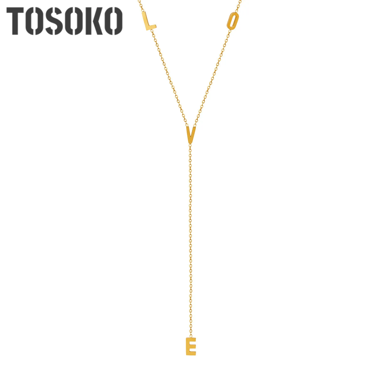 TOSOKO Stainless Steel English Letter Shape Pendant Necklace Long Fashion Sweater Chain BSM014
TOSOKO Stainless Steel English Letter Shape Pendant Necklace Long Fashion Sweater Chain BSM014