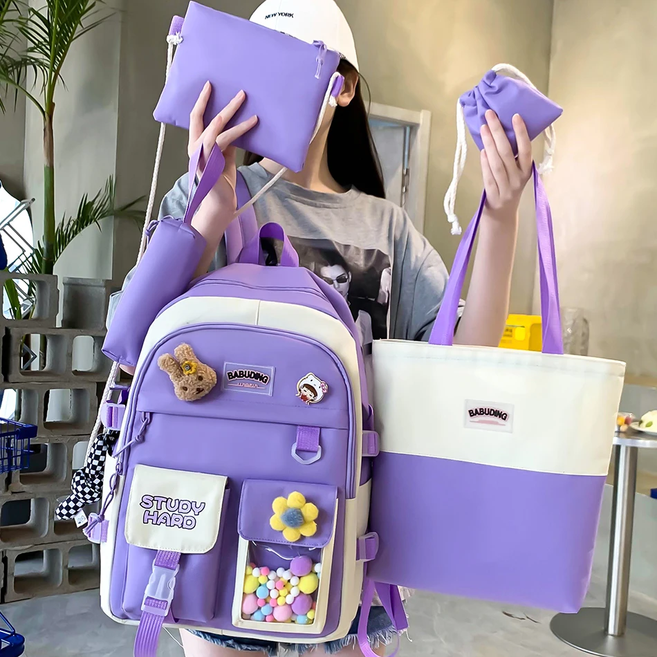 Водонепроницаемый нейлоновый рюкзак для девочек-подростков, вместительные дорожные сумки для ноутбука, 4 шт. 
Водонепроницаемый нейлоновый рюкзак для девочек-подростков, вместительные дорожные сумки для ноутбука, 4 шт.