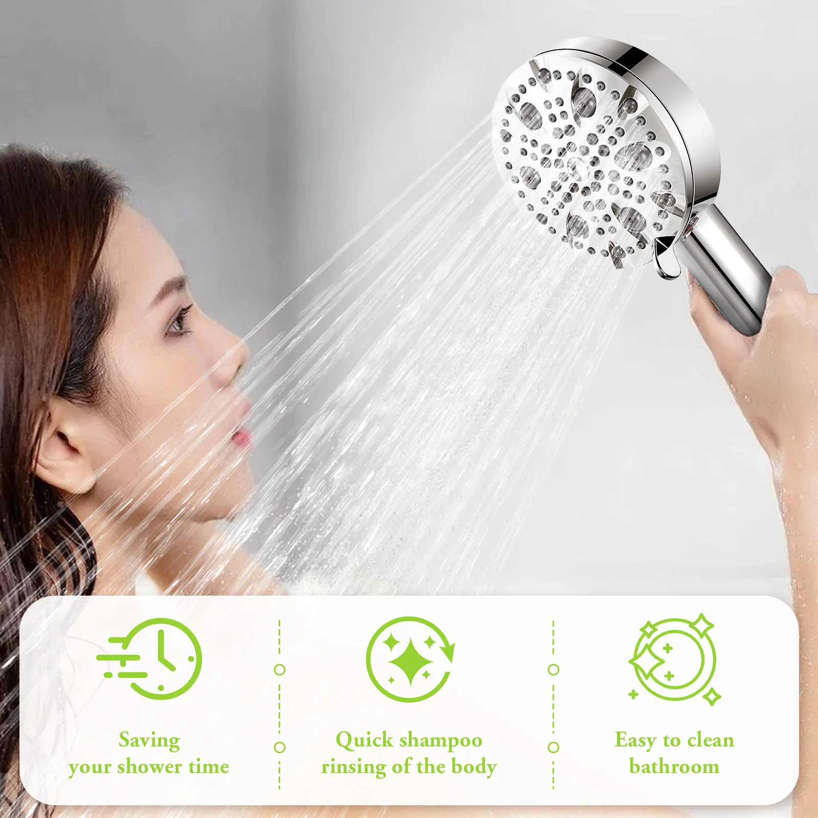 New Shower Head Water Saving 9 Mode Adjustable High Pressure Shower filter sprinkler set Massage Eco Shower Bathroom Accessories
New Shower Head Water Saving 9 Mode Adjustable High Pressure Shower filter sprinkler set Massage Eco Shower Bathroom Accessories