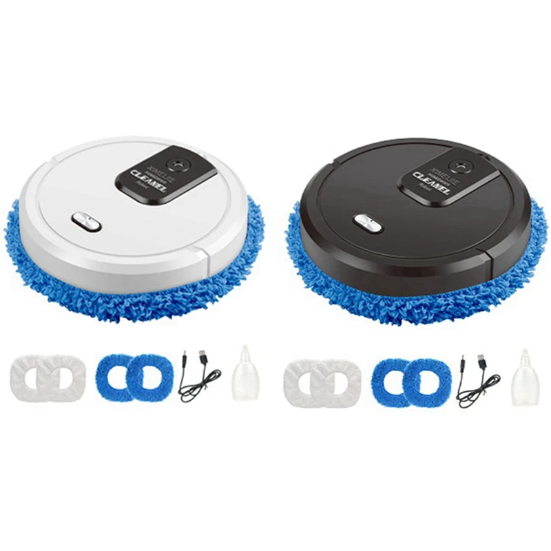 2 Set Sweeping Robot Floor Sweeper Robotic Vacuum Cleaner Dry And Wet Spray Cleaning Mopping Mop Machine,White & Black
2 Set Sweeping Robot Floor Sweeper Robotic Vacuum Cleaner Dry And Wet Spray Cleaning Mopping Mop Machine,White & Black