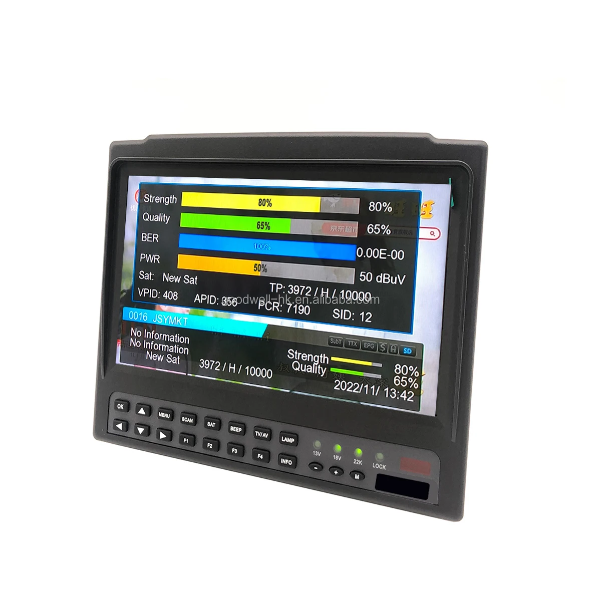IPS panel 7 Inch Portable Satellite Finder Meter DVB-S2+CCTV+8MP AHD /CVI/TVI Receiver with Spectrum Analyzer
IPS panel 7 Inch Portable Satellite Finder Meter DVB-S2+CCTV+8MP AHD /CVI/TVI Receiver with Spectrum Analyzer
