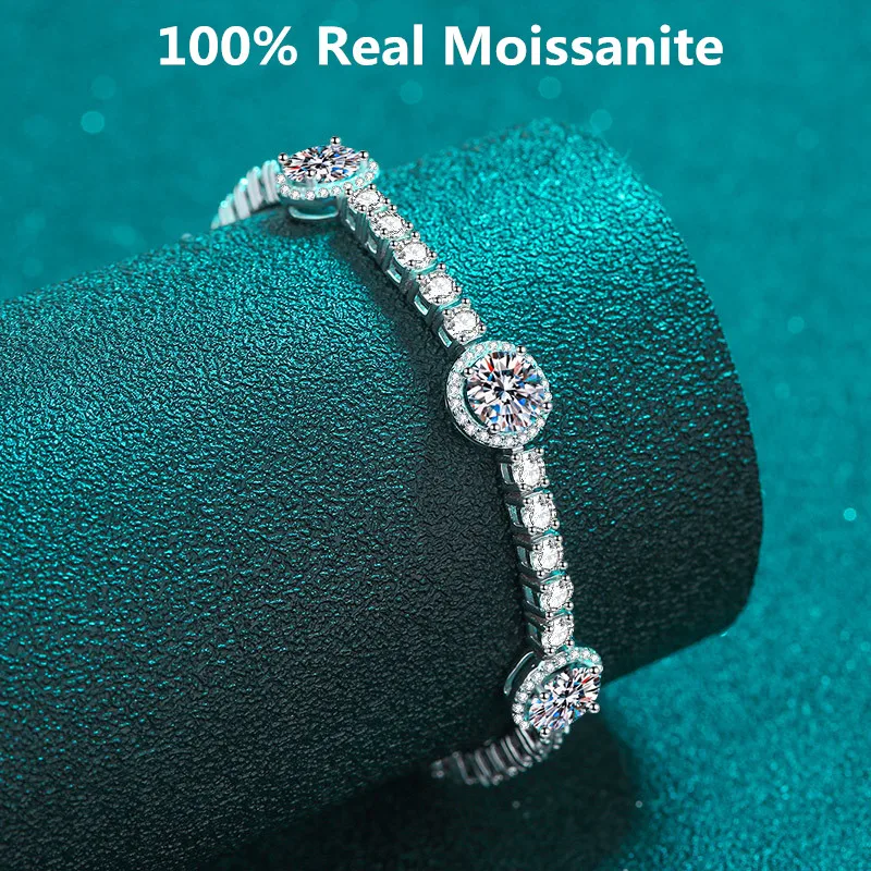 9CT Real Moissanite Bracelets for Women D Color 925 Sterling Silver Gemstone Bangle Wedding Sparkles Lab Diamond Bracelet
9CT Real Moissanite Bracelets for Women D Color 925 Sterling Silver Gemstone Bangle Wedding Sparkles Lab Diamond Bracelet