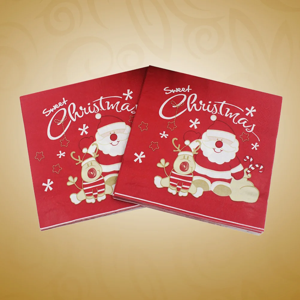 20pcs Red Printed Christmas Napkins Christmas Party Napkins Luncheons Dinner Table Tissue
20pcs Red Printed Christmas Napkins Christmas Party Napkins Luncheons Dinner Table Tissue