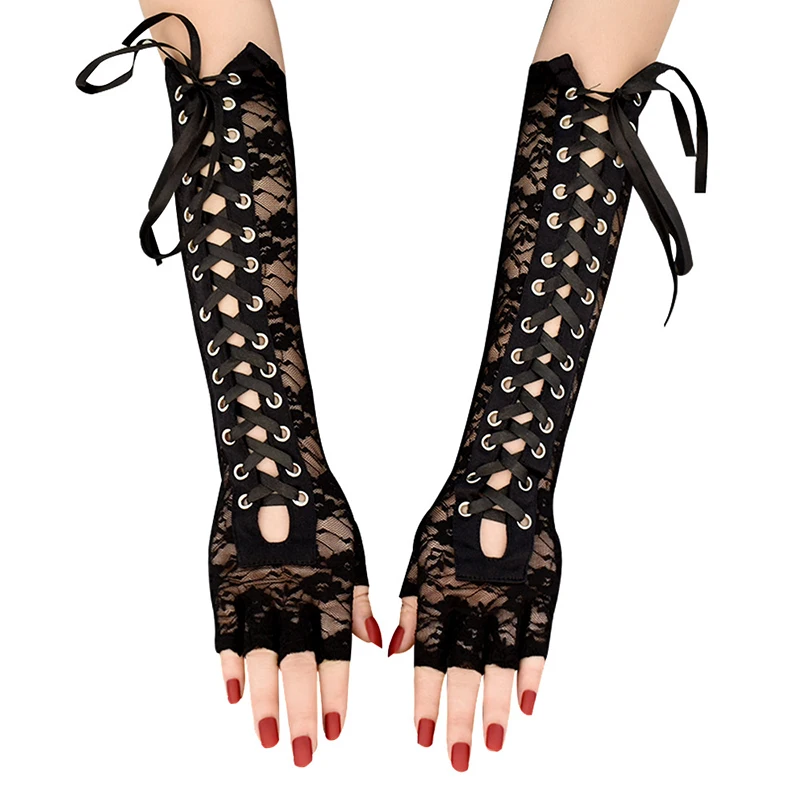 Gothic Sexy Lace Long Gloves Halloween Lolita Retro Ribbon Half-Finger Gloves Fishnet Mesh Mitten Cosplay Arm Elbow Length Glove
Gothic Sexy Lace Long Gloves Halloween Lolita Retro Ribbon Half-Finger Gloves Fishnet Mesh Mitten Cosplay Arm Elbow Length Glove