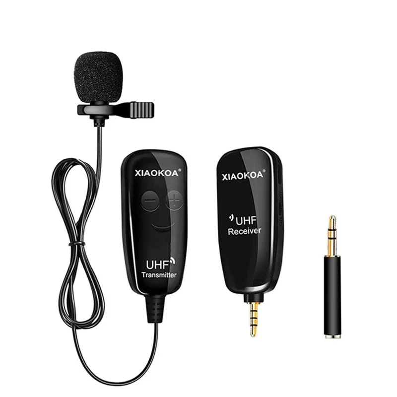 XIAOKOA UHF Lavalier Lapel Wireless Microphone Recording Vlog Youtube Live Interview for Iphone Ipad Android DSLR microphone
XIAOKOA UHF Lavalier Lapel Wireless Microphone Recording Vlog Youtube Live Interview for Iphone Ipad Android DSLR microphone