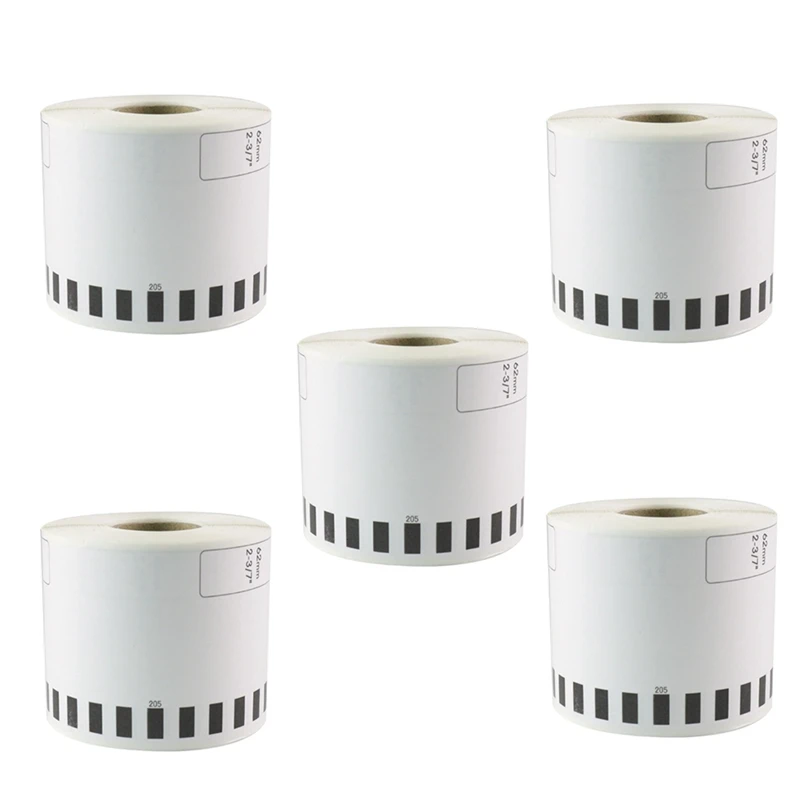 5 Refill Rolls Compatible DK-22205 Label 62Mmx30.48M Continuous Compatible For Brother Label Printer White Paper DK22205
5 Refill Rolls Compatible DK-22205 Label 62Mmx30.48M Continuous Compatible For Brother Label Printer White Paper DK22205