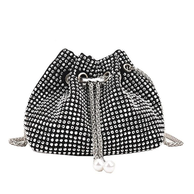 Fashion Women Armpit Bucket Chain Handbags Shinny Rhinestones Evening Shoulder Crossbody Bag Clutch Diamonds Bucket Purse Party
Fashion Women Armpit Bucket Chain Handbags Shinny Rhinestones Evening Shoulder Crossbody Bag Clutch Diamonds Bucket Purse Party