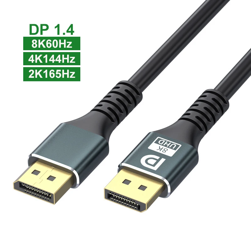 

8K 60Hz Displayport Cable 4K 144Hz 2K165Hz 5m 3m 2m DP to DP Cable Display Port Cord UHD HDR 3D 1080P 240Hz Video Audio Wire Syn