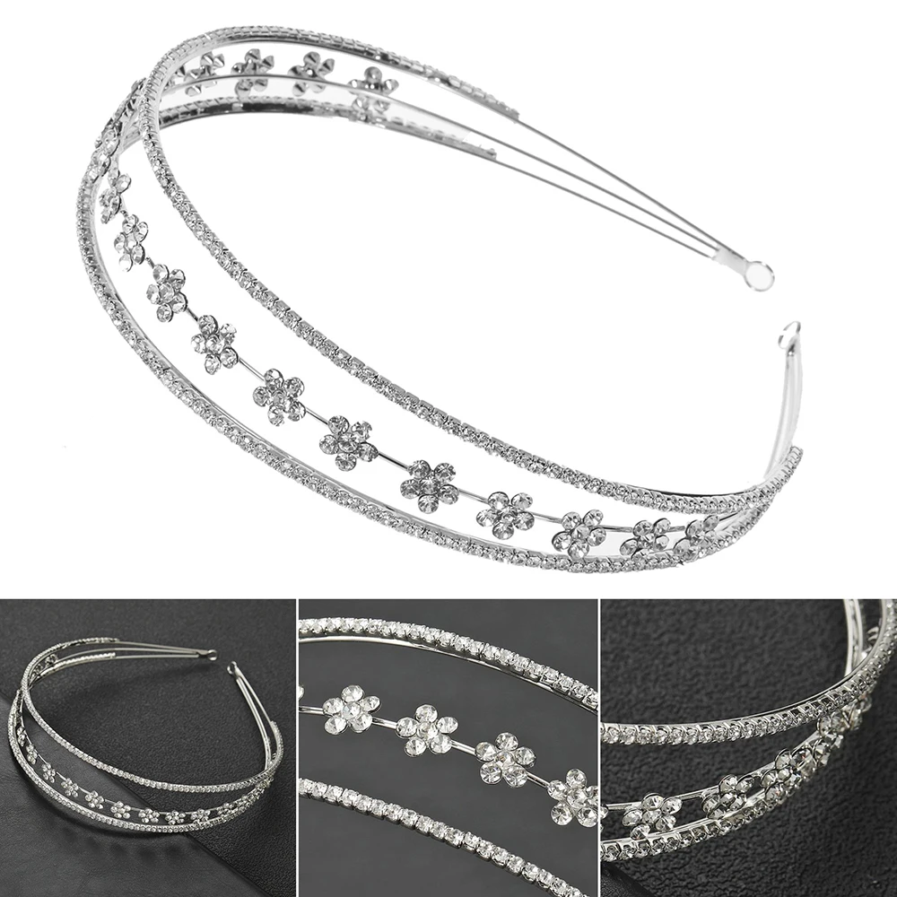 New Crystal Bridal Headband with 3-layer Style Rhinestones Headdress for Girl Women for Party Wedding Minimalist Design
New Crystal Bridal Headband with 3-layer Style Rhinestones Headdress for Girl Women for Party Wedding Minimalist Design