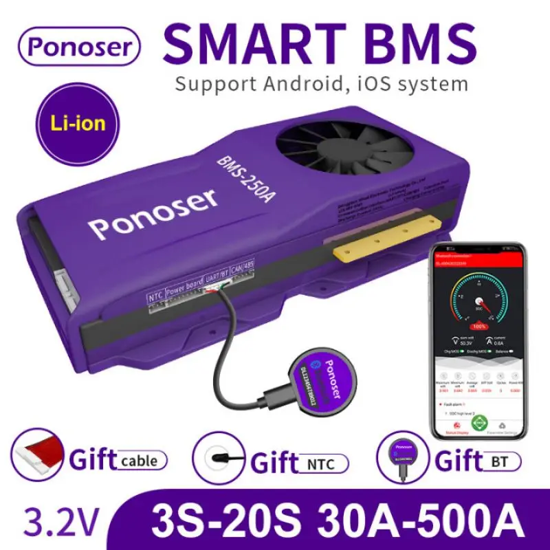 Умная плата BMS LiFePo4 Ponoser, плата Bms Smart BMS с балансировкой, 12 В, 8S, 36 В, 12S, 48 В, 15S, 16S, 60 в, 20S, 72 В, 24S, 30A-500A
Умная плата BMS LiFePo4 Ponoser, плата Bms Smart BMS с балансировкой, 12 В, 8S, 36 В, 12S, 48 В, 15S, 16S, 60 в, 20S, 72 В, 24S, 30A-500A