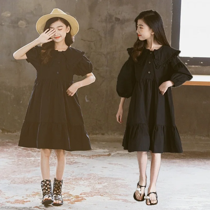 6 To 16 Years Kids Dresses for Girls Costume Spring Autumn Cotton Long Sleeve Ruffles Birthday Dress Black Vetement Enfant Fille
6 To 16 Years Kids Dresses for Girls Costume Spring Autumn Cotton Long Sleeve Ruffles Birthday Dress Black Vetement Enfant Fille
