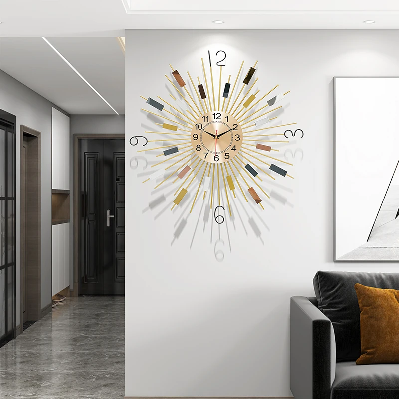 Mute Simple Quartz Clock Luxury European Modern Fashion Clock Bedroom Home Handmade Iron New Wall Watches Entrance Decoration
Mute Simple Quartz Clock Luxury European Modern Fashion Clock Bedroom Home Handmade Iron New Wall Watches Entrance Decoration