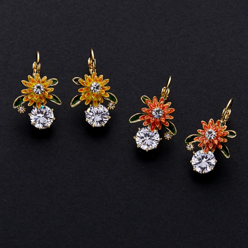 SIPENGJEL Trendy Candy Colors Zircon Hoop Earrings for Women Elegant Enamel Handmade Flower Drop Earrings Wedding Jewelry Gifts
SIPENGJEL Trendy Candy Colors Zircon Hoop Earrings for Women Elegant Enamel Handmade Flower Drop Earrings Wedding Jewelry Gifts