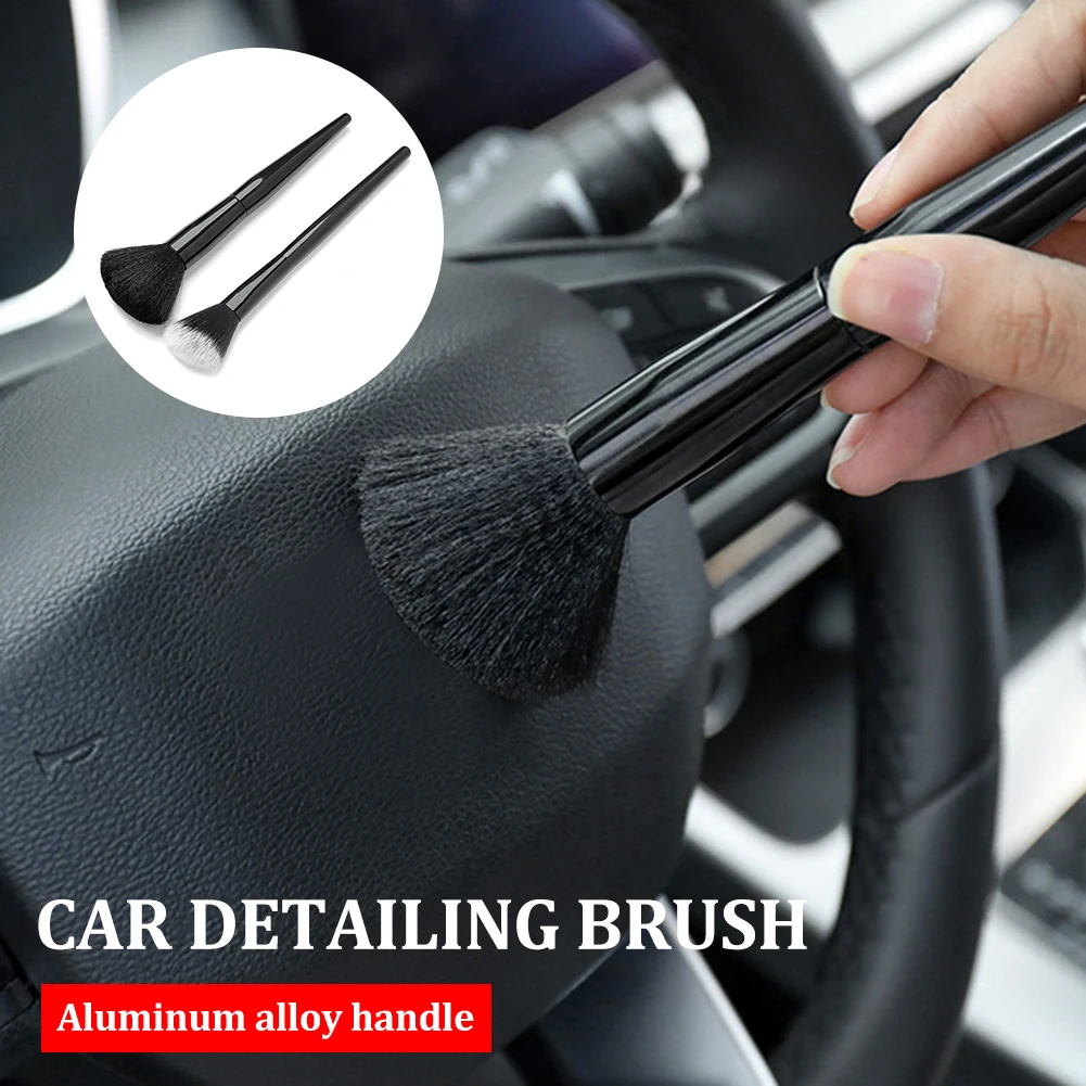 2Pcs Car Detailing Brush Aluminum Alloy Handle Nylon Soft Bristles Dashboard A/C Air Outlet Cleaning Brush Set Dust Removal Tool
2Pcs Car Detailing Brush Aluminum Alloy Handle Nylon Soft Bristles Dashboard A/C Air Outlet Cleaning Brush Set Dust Removal Tool