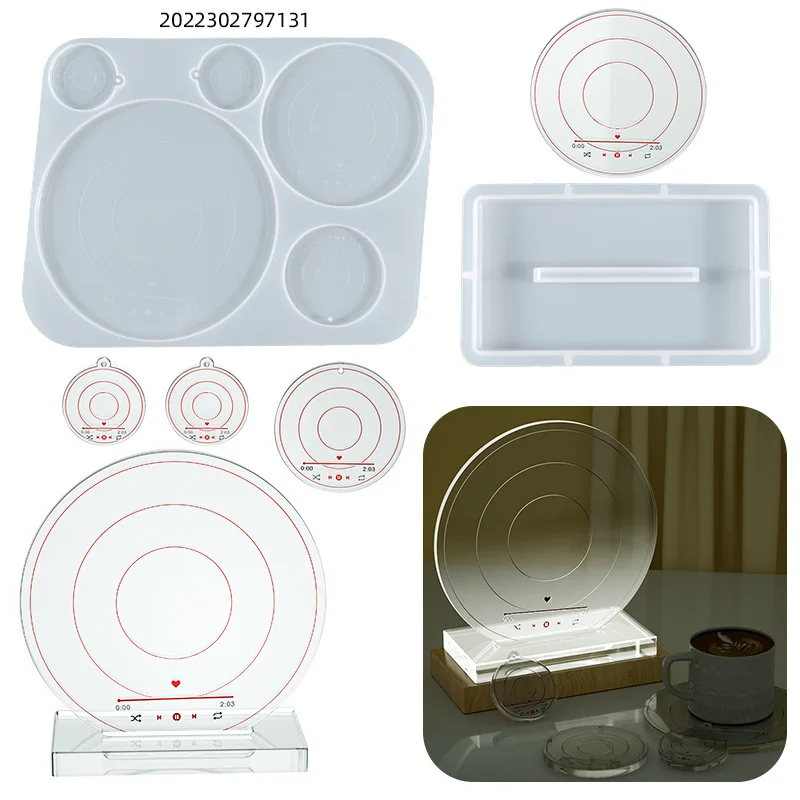 Music CD Shape DIY Crystal Epoxy Resin Mold Round Music CD Storage Teacup Wine Pad Table Pendant Round Reusable Silicone Mold
Music CD Shape DIY Crystal Epoxy Resin Mold Round Music CD Storage Teacup Wine Pad Table Pendant Round Reusable Silicone Mold