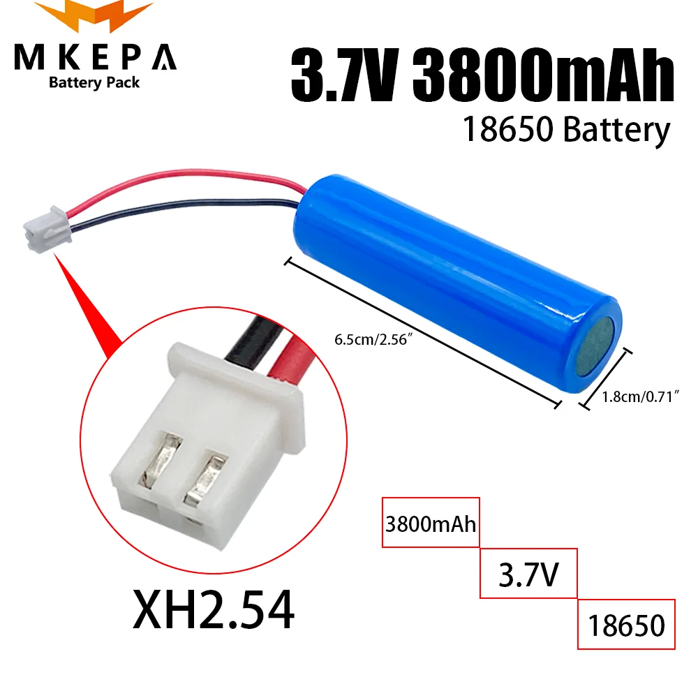 3.7V lithium ion rechargeable battery 3800MAH 18650 with replacement socket, emergency lighting xh2.54 line
3.7V lithium ion rechargeable battery 3800MAH 18650 with replacement socket, emergency lighting xh2.54 line