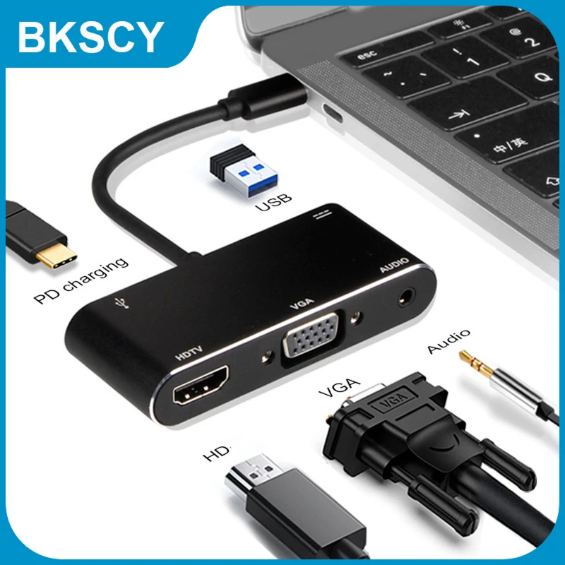 USB C Hub Type C To VGA Adapter Thunderbolt 3 To HDMI-compatible 4K Usb3.0 Hub for Samsung Galaxy S20/S10/S9 Huawei Mate 20/P30
USB C Hub Type C To VGA Adapter Thunderbolt 3 To HDMI-compatible 4K Usb3.0 Hub for Samsung Galaxy S20/S10/S9 Huawei Mate 20/P30