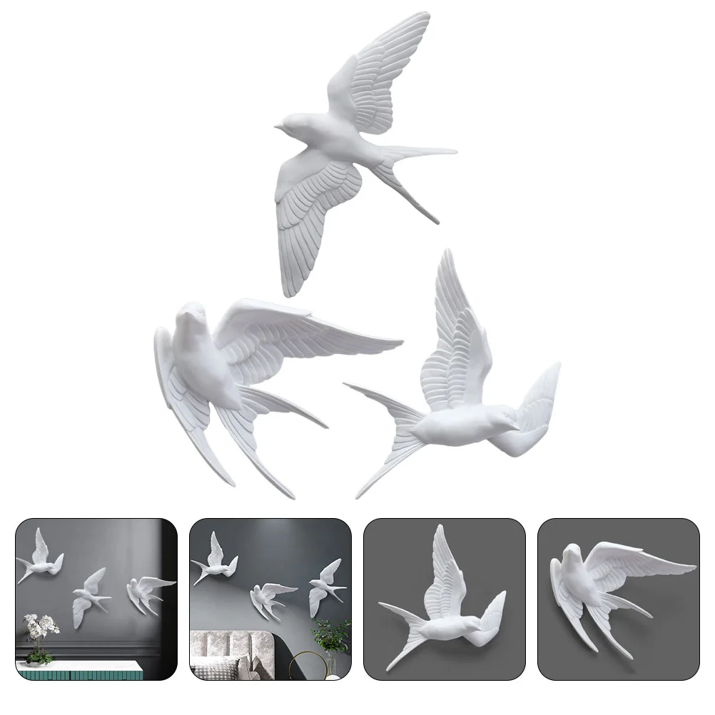 3 Pcs Norse Decor Artificial Bird Model Wall Ornaments White Resin Swallows Crafts
3 Pcs Norse Decor Artificial Bird Model Wall Ornaments White Resin Swallows Crafts