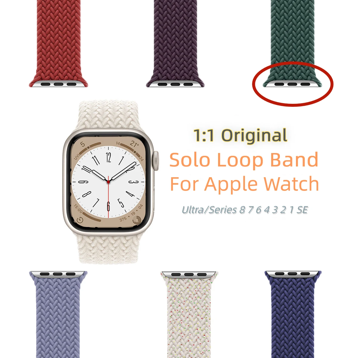 Ремешок нейлоновый Соло для Apple Watch Band 44 мм 45 мм Ultra 49 мм 41 мм 40 мм 38 мм, официальный браслет 1:1 для iWatch Series 8 SE 7
Ремешок нейлоновый Соло для Apple Watch Band 44 мм 45 мм Ultra 49 мм 41 мм 40 мм 38 мм, официальный браслет 1:1 для iWatch Series 8 SE 7