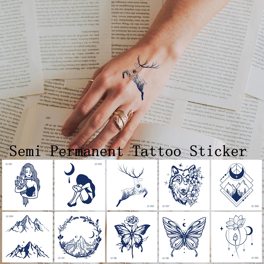 

Полуперманентная тату-наклейка с бабочкой, лак, временная водостойкая ручка, сексуальный боди-арт, искусственная татуировка, товары для макияжа для женщин