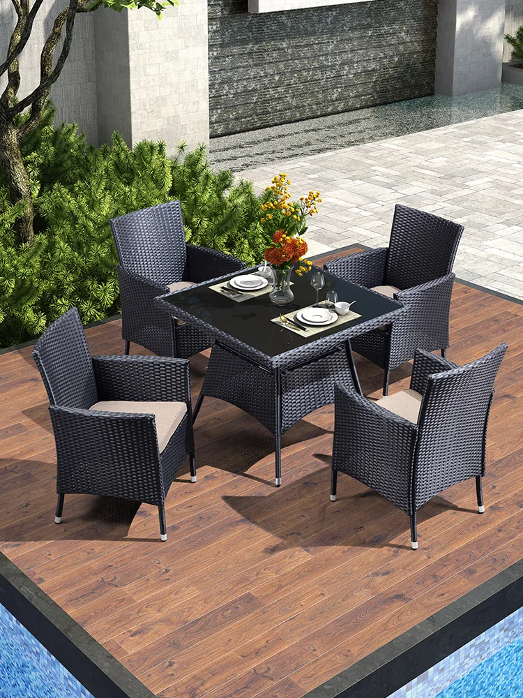 Rattan woven outdoor leisure chairs, tables and chairs in milk tea shop, outdoor iron dining chairs, tables and chairs outside t
Rattan woven outdoor leisure chairs, tables and chairs in milk tea shop, outdoor iron dining chairs, tables and chairs outside t