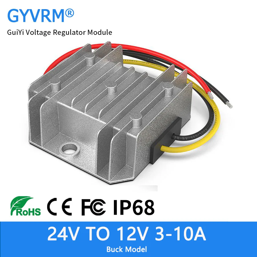 GYVRM DC-DC Step Down 24V to 12V 3A 5A 8A 10A Buck Model 15-35V to 12V 10A 120W Power Conventer IP68 Waterproof Level
GYVRM DC-DC Step Down 24V to 12V 3A 5A 8A 10A Buck Model 15-35V to 12V 10A 120W Power Conventer IP68 Waterproof Level