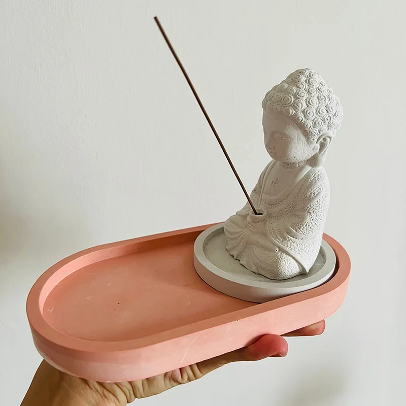 Silicone Mold Creative Concrete Buddha Statue Incense Insert Making Epoxy Cement Gypsum Jesmonite Tray Mould
Silicone Mold Creative Concrete Buddha Statue Incense Insert Making Epoxy Cement Gypsum Jesmonite Tray Mould