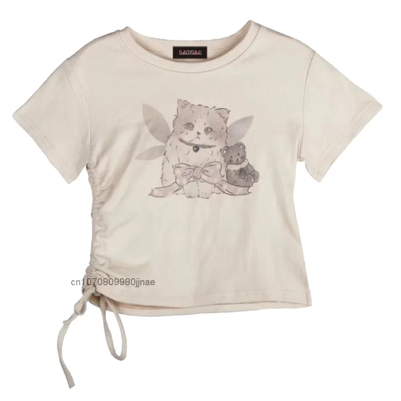 New Summer Knitted Crop Tops For Y2k Harajuku Girl Korean Drawstring O-neck Fashion Women Clothes Cartoon Streetwear Short Shirt
New Summer Knitted Crop Tops For Y2k Harajuku Girl Korean Drawstring O-neck Fashion Women Clothes Cartoon Streetwear Short Shirt