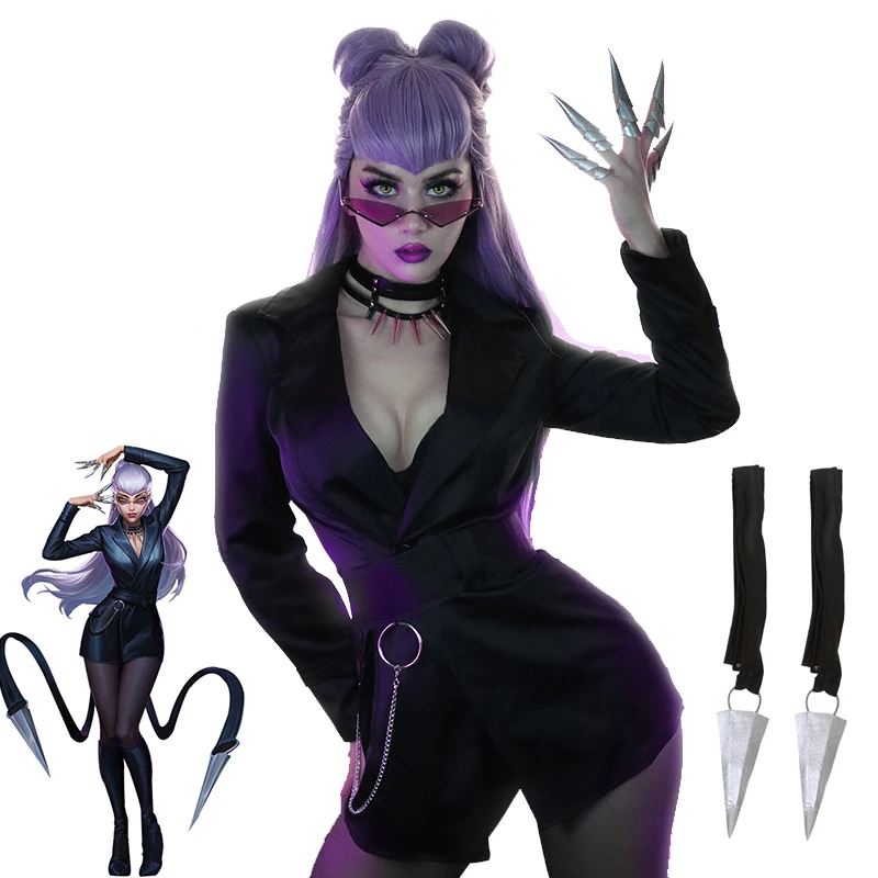Game LOL KDA Evelynn Cosplay Costume LOL KDA The Baddest Evelynn Cosplay Sexy Women Black Costume Halloween Glasses Belt
Game LOL KDA Evelynn Cosplay Costume LOL KDA The Baddest Evelynn Cosplay Sexy Women Black Costume Halloween Glasses Belt