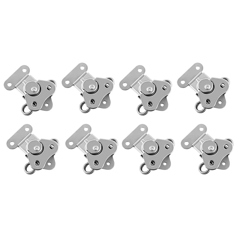 8 Pack 304 Stainless Steel Twist Latch With Keeper And Spring Butterfly Draw Latch For Case Box 
8 Pack 304 Stainless Steel Twist Latch With Keeper And Spring Butterfly Draw Latch For Case Box