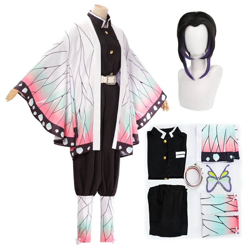 Anime Demon Slayer Kimetsu No Yaiba Cosplay Costume Kimono Kochou Shinobu Suit Uniforms Costumes Wig Child Adult Party
Anime Demon Slayer Kimetsu No Yaiba Cosplay Costume Kimono Kochou Shinobu Suit Uniforms Costumes Wig Child Adult Party