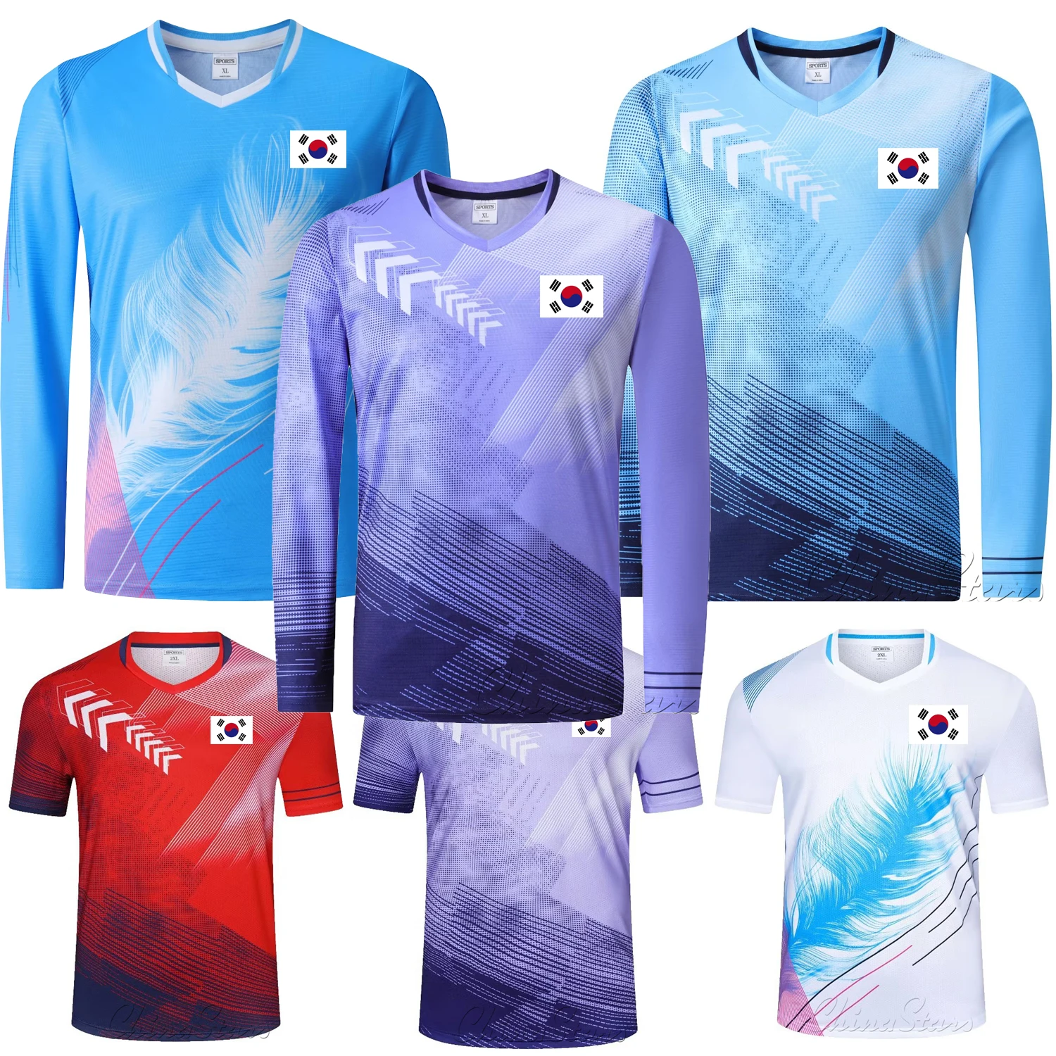 Корейский флаг, футболки для тенниса, Длинные мужские рубашки для мужчин и женщин, Молодежный комплект для тренировок в команде по теннису, одежда 
Корейский флаг, футболки для тенниса, Длинные мужские рубашки для мужчин и женщин, Молодежный комплект для тренировок в команде по теннису, одежда