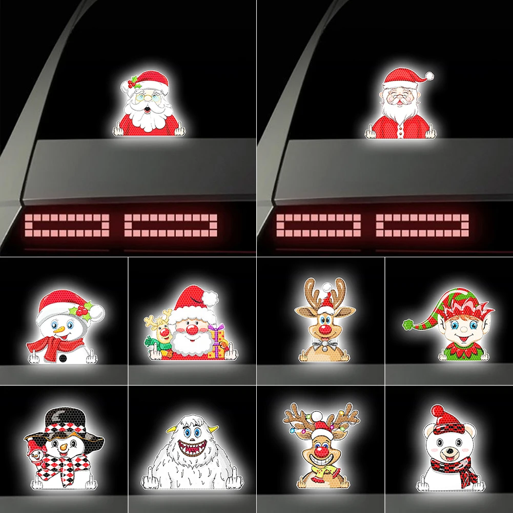 Christmas Car Decoration Reflective Christmas Santa Claus Sticker For Car Night Driving Safety Auto Decal Funny Snowman Reindeer
Christmas Car Decoration Reflective Christmas Santa Claus Sticker For Car Night Driving Safety Auto Decal Funny Snowman Reindeer