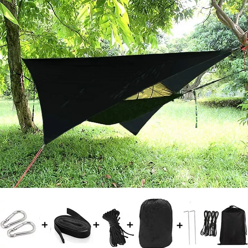 Double Bug Net Camping Hammock Ripstop Parachute Nylon Hammock Outdoor Hammocks Tent with Waterproof Rainfly Tarp
Double Bug Net Camping Hammock Ripstop Parachute Nylon Hammock Outdoor Hammocks Tent with Waterproof Rainfly Tarp