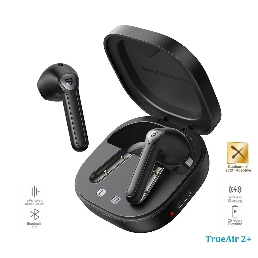 Беспроводные наушники SOUNDPEATS TrueAir2 +, QCC3040 aptX, Bluetooth V5.2, 4 микрофона, CVC, шумоподавление, игровой режим
Беспроводные наушники SOUNDPEATS TrueAir2 +, QCC3040 aptX, Bluetooth V5.2, 4 микрофона, CVC, шумоподавление, игровой режим