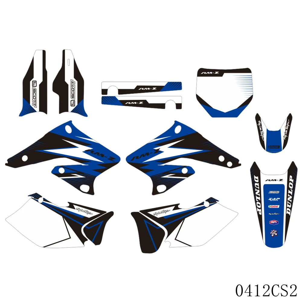 For SUZUKI RMZ250 RM 250Z 2004 2005 2006 Full Graphics Decals Stickers Motorcycle Background Custom Number Name
For SUZUKI RMZ250 RM 250Z 2004 2005 2006 Full Graphics Decals Stickers Motorcycle Background Custom Number Name