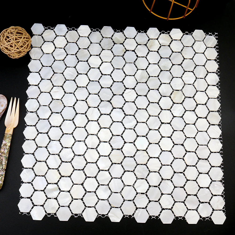 Natural White Mother of Pearl Seashell Hexagon Honeycomb Bathroom Background Wall Tile Stickers Wedding Hotel Living Room Decor
Natural White Mother of Pearl Seashell Hexagon Honeycomb Bathroom Background Wall Tile Stickers Wedding Hotel Living Room Decor