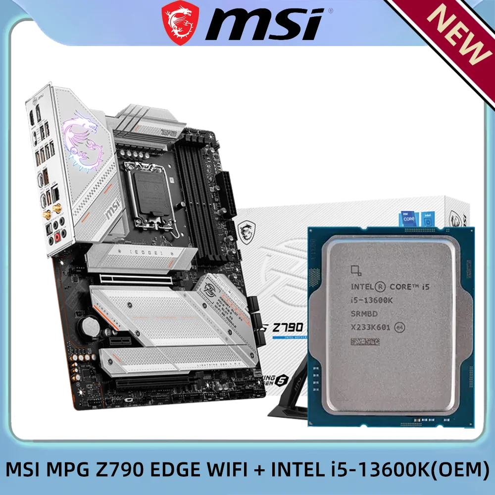 Intel i5 13600K OEM CPU + MSI MPG Z790 EDGE WIFI DDR5 LGA 1700 ATX компьютерное оборудование и программное обеспечение для ПК игровая материнская плата 
Intel i5 13600K OEM CPU + MSI MPG Z790 EDGE WIFI DDR5 LGA 1700 ATX компьютерное оборудование и программное обеспечение для ПК игровая материнская плата
