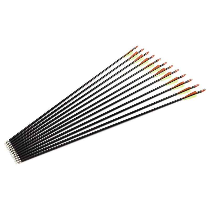 30 Inch Training Arrows Archery Hunting Arrows Fiberglass Archery Target Arrows for Kids Youth Beginners on Recurve Bow
30 Inch Training Arrows Archery Hunting Arrows Fiberglass Archery Target Arrows for Kids Youth Beginners on Recurve Bow