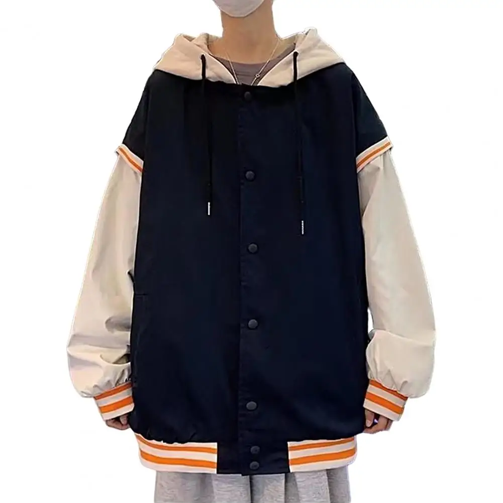 Warm Trendy Spring Autumn Patchwork Color Hooded Baseball Jacket Coat Elastic Hem Jacket Coat Long Sleeve Daily Clothing
Warm Trendy Spring Autumn Patchwork Color Hooded Baseball Jacket Coat Elastic Hem Jacket Coat Long Sleeve Daily Clothing